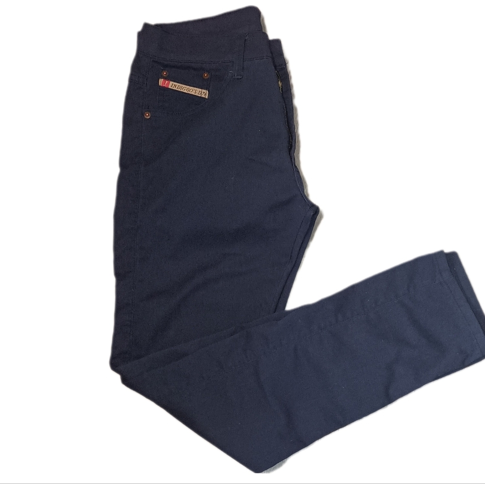 Indigoos D76 Chinos Pants Casual‎ Everyday Comfort Blue SKUW208